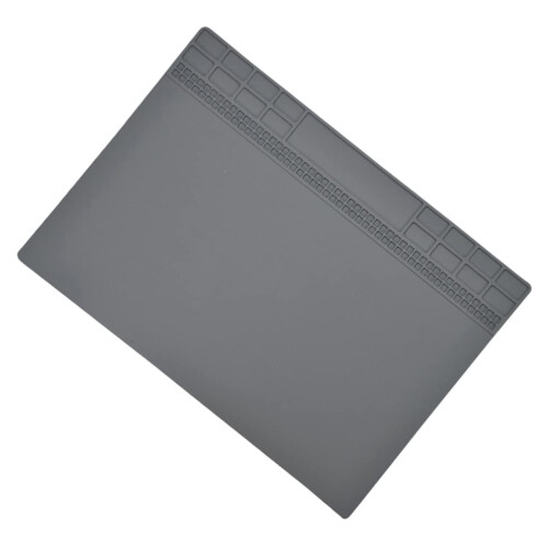 Silicone Soldering Mat with Compartments, Heat Resistant Electronics  Work Surface Antistatic