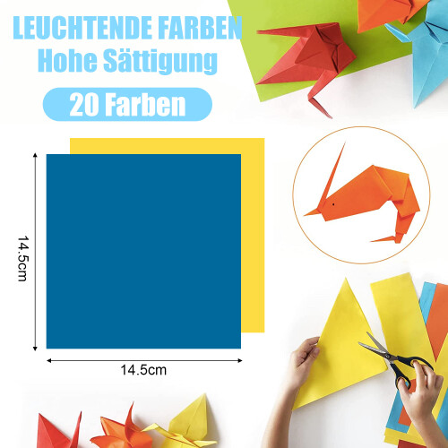 Χαρτί Origami, 100 φύλλα διπλής όψης, φωτεινά χρώματα, χειροποίητο χαρτί Origami, τε 2
