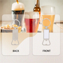 6 Pack Sublimation Blanks Keychains Metal Bottle Opener, Rectangle Sublimation for Custom Personalized Sublimation Photo