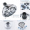 High Pressure Shower  Fixed Shower  Sprinkler with Adjustable Rotating 6
