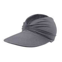 Travel Summer Hat Cap Headgear With Long Brim Protects-Gray