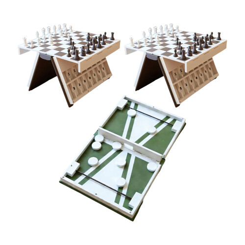 Plastic Travel Checkers Board Game Set Folding Chesses-chess 1