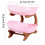 Stackable Double Layer Snacks Serving Tray Nonslip-pink brown 2