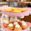 Serving Stand For Treats Appetizers Quick Assembly-white brown 7