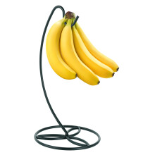 Banana Holder Stand for Kitchen Counter, Aluminum Banana Hook Hanger Prevents Fruit Bruising, Black Finish
