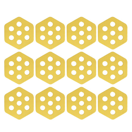 12pcs Hexagonal Cutout Surfboards Tractions Pad with-Yellow