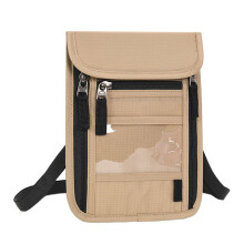 Reisekarten-Geldbörse mit verstellbarem Riemen,-khaki