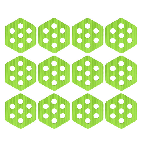 Coussinet de Traction Hexagonal transparent, 12 lots,-Vert