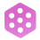 Paquet de 12 planches de surf hexagonales, accessoires-Rose 6