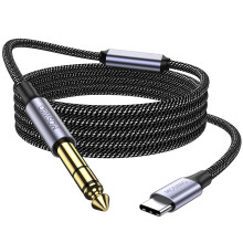 MOSWAG USB C to 6.35mm 1/4 inch Audio Stereo Cable 16.4 ft/5m
