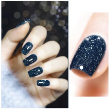 Silver Glitter Gel Nail Polish UV LED Soak Off Ultrabright Long Lasting Deep Royal Blue