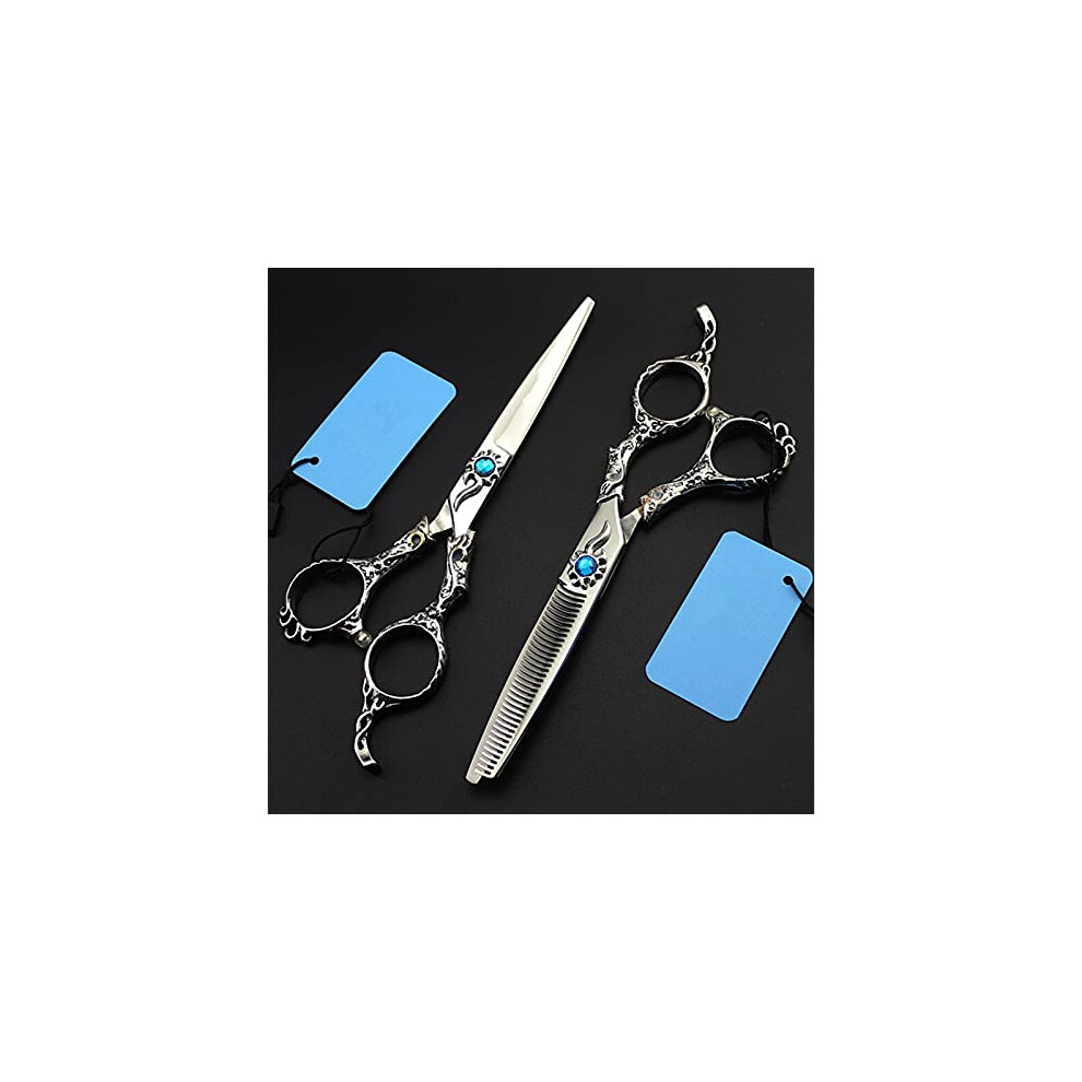 Hair Cutting Scissors Set 6 Inch Japanese 440c Steel with Thinning Shears for Salon and Barber