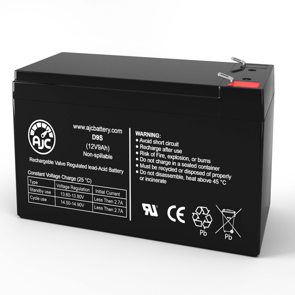 12V 9Ah Sealed Lead Acid Battery Sla1088 Replacement, Rechargeable Maintenance‑ Backup Power For Ups And Security Systems 9310869699293