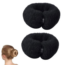 Hair Bun Maker with Secure Snap Closure, DIY Foam Ring Shaper for Kids and Women, One Size