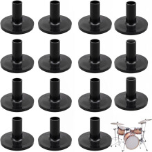 15 Pcs Black Plastic Drum Cymbal Sleeves for Cymbal Stand Replacement Protects Hardware