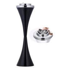 Outdoor Standing Ashtray with Lid, Weatherproof OdorReducing Cigarette Butt Receptacle, Detachable Stand