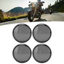 4 Stück Motorrad Blinklicht-Linsenabdeckungen 6 cm ABS Rauchfarben Universale Zubehörteile