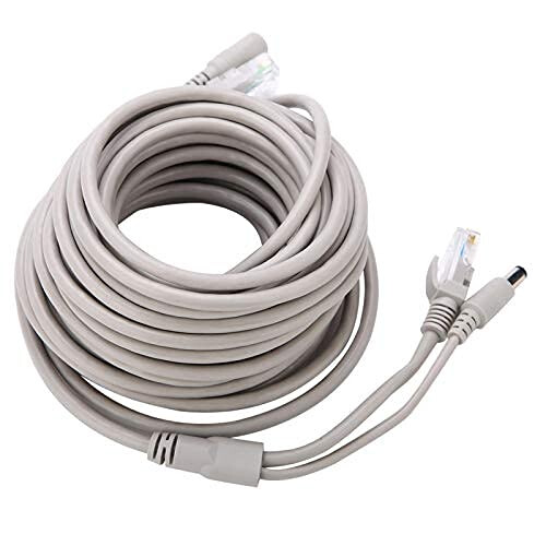 Ethernet CCTV Cable RJ45 Power Network Cable for IP Cameras NVR System SingleCable Installation