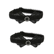 Heel Shoe Straps with Floral Lace, Elastic AntiSlip Design, No Installation for Women