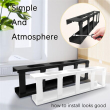 2PCS TangleFree Cord Organizer Under-Desk Cable Management Tray with Smooth Edges Neat Wire Organization