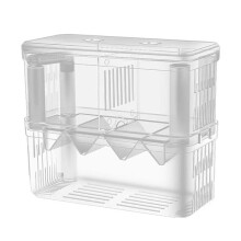 Fischzuchtbox, Doppelschichtiger Zuchttank Aus Acryl, Isolationsbox, Transparente, Abnehmbare Brutbox für Guppy-Garnelen