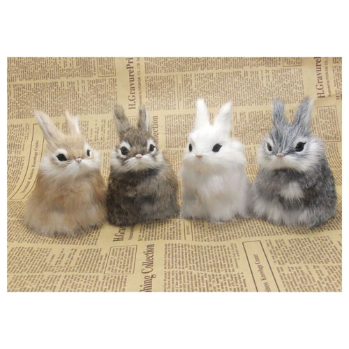 Cute Imitation Rabbit Bunny Window Decoration Artificial Statue Dining Table Decoration in Easter Restaurant A 1