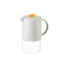Bärbar Vattenkanna i Glas med Lock Kök Kaffekanna med Handtag Kaffe Te Vattenkokare Kaffekärl Tekärl 1500 Ml Grå