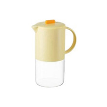 Jarro de Água de Vidro Portátil com Tampa Cafeteira de Cozinha com Alça Chaleira para Chá e Café Utensílios para Chá 1800ml Amarelo
