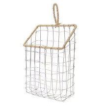 Wrought Iron Wall Hanging Type Wall Bookshelf Storage Rack Wall Magazine Rack Simple Living Room Small Hanging Basket B