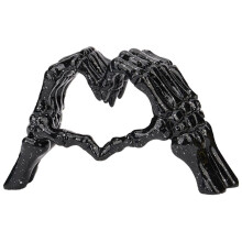 Decor for Living Room Bedroom Bookshelf Coffe Table, Resin Heart Hands Sculpture, Horror Finger Home Accents Black