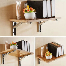 Stainless Steel Folding Angle Bracket Triangle Shelf Heavy Support Adjustable Wall Mounted Stand 12inch