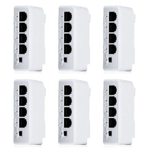 6 Pz 4 Porte da 1 un 3 Porte PoE Extender Passivo Collegabile nel Cascata IEEE802.3Af 100 Mbs per Ripetitore Trasmissione IP NVR IP