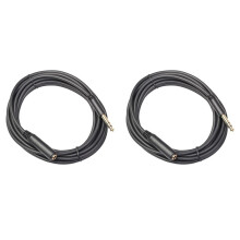 2Stück 1/4 TRS 6,35 mm Stecker auf 6,35 mm Buchse Stereo-Verlängerungskabel, Vergoldetes Kopfhörer-Verlängerungskabel, 300 cm
