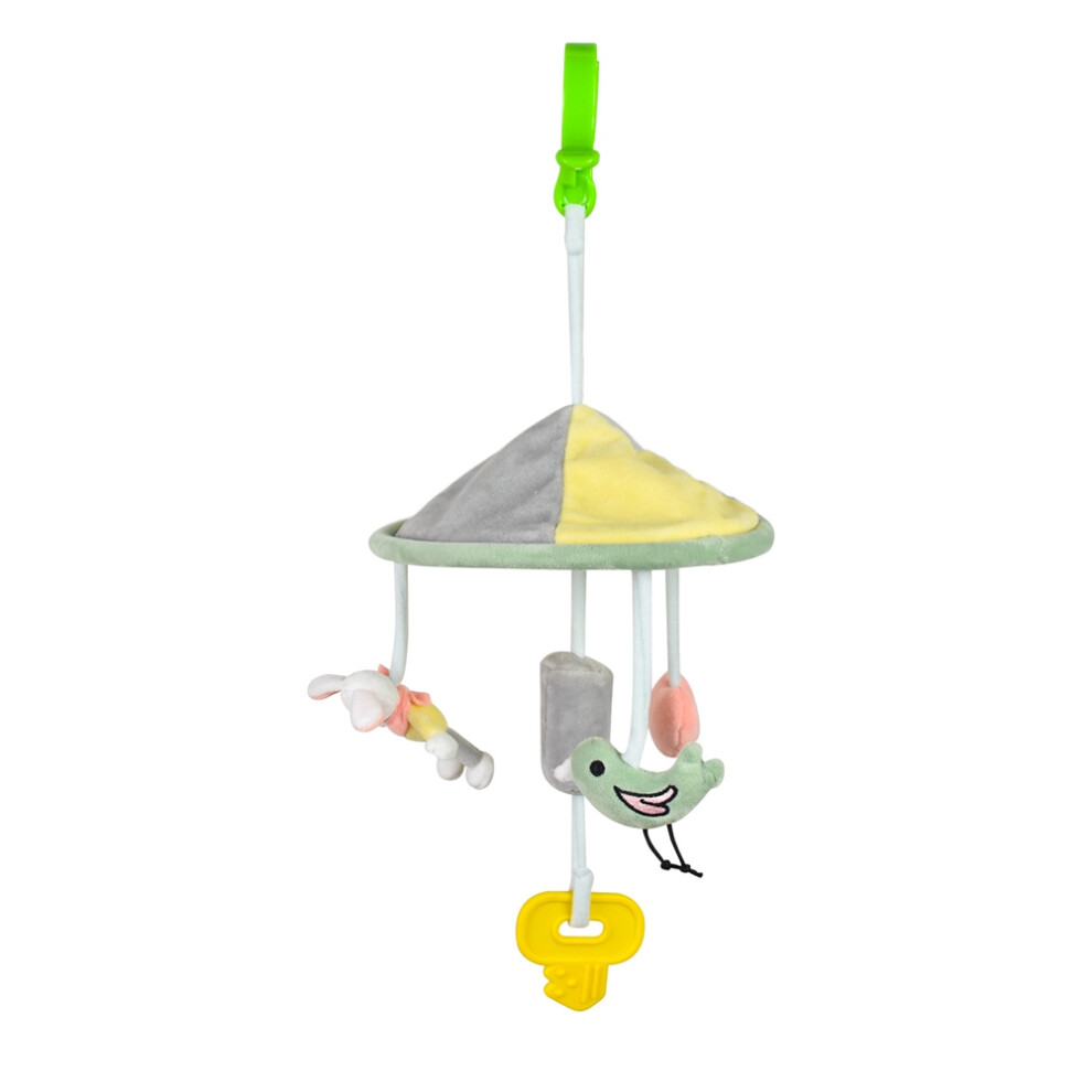 Infant Rattle Toy 0-12 Months Crib Hanging Music Box with Toy Bracket Bed Bell Car  Toy for Newborn Yellow