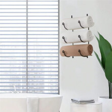 Iron Art Badkamer Muur Handdoekrek Multifunctionele Meerlaagse Smeedijzeren Hanger Muur Gehangen Wijnrek