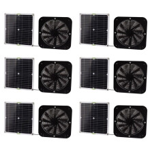 6X Mono-Polycrystalline Solar Panel with 13.5 Inches Exhaust Fan Bracket Photovoltaic Fan Ventilation Cooling