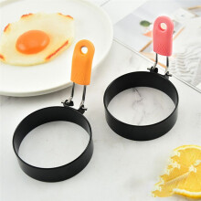 Round Omelett Maker Silikonhandtag Non-Stick Omelett Ring Äggring Omelettform Modell Tårtform Bakning
