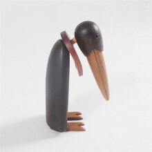 Nordic High-Grade Solid Wood Emperor Penguin Wooden Birthday Gift Wooden Crafts Small Souvenirs Decorative Ornaments