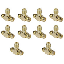 10X SMA Femelle A Deux SMA Femelle Triple T RF Connecteur Adaptateur 3 Voies Splitter