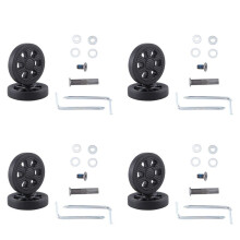 4X Ruota per Bagagli 60X11Mm Sostituzione Ruote In PU Resistente All'Usura Ruota di Ricambio per Valigie Ruota per Bagagli Ruota Doppia da 8 mm