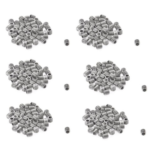 300pcs M3x3mm Stainless Steel Hex Socket Set Cap Point Grub Screws Silver