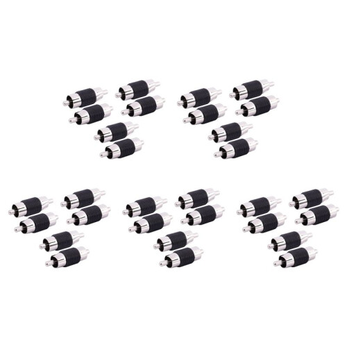 Gerade AV RCA Stecker auf Stecker Steckverbinder Adapter Adapter 30 Stk