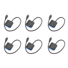 6X to USB 3.0 2.5/3.5 HDD SSD Hard Drive Converter Cable Adapter