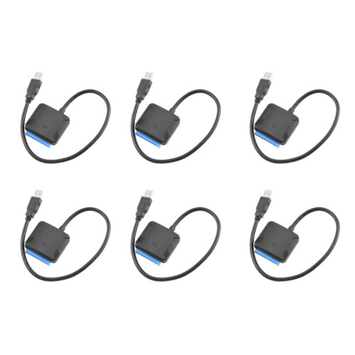 6X  to USB 3.0 2.5/3.5 HDD SSD Hard Drive Converter Cable  Adapter