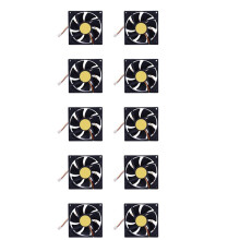 10X 3 Pinos 90Mm 25Mm Cooler Dissipador de Calor Radiador para Computador PC CPU 12V