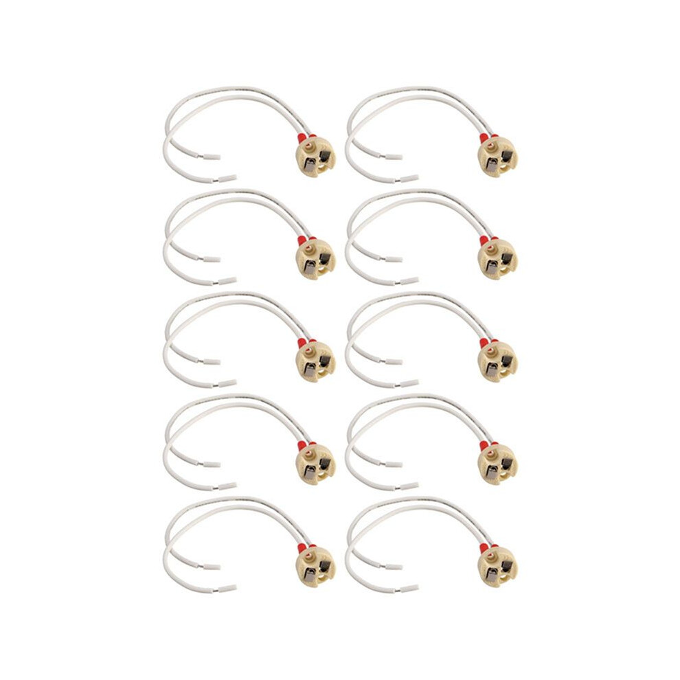 20X Mr16/Gu5.3 Socket Halogen Led Bulb Holder Base Ceramic Cable Main Wire Connector 4712731487512