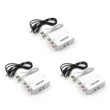 3X VGA to AV Converter Scaler Adapter Support 1080P VGA2AV Converter PC to TV HD Computer to TV