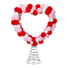 Décoration de sapin en forme de cœur en peluche pour la Saint-Valentin, 30 cm