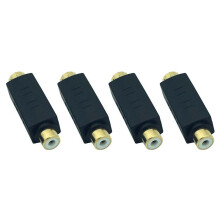 4X S-Video Male to RCA Female Composite Video Adapter Plug Converter,  Din 4 PIN Coupler Extension Connector Adapter