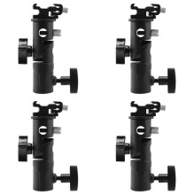 4X Camera Flash Speedlite Mount,Professional Swivel Light Stand Light Bracket Umbrella Bracket Mount Shoe Holder E Type